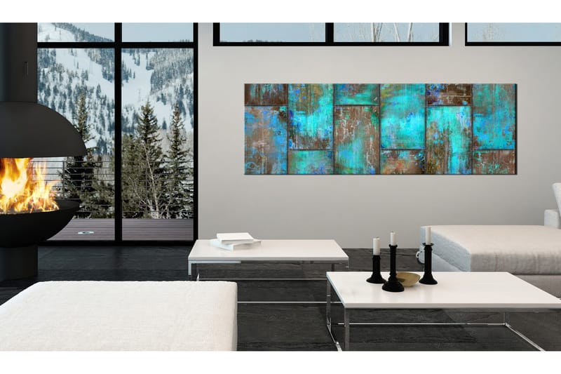 Tavla Metal Mosaic Blue VALUE_MISSING_3 120x40 - Inredning - Tavlor & konst - Canvastavlor
