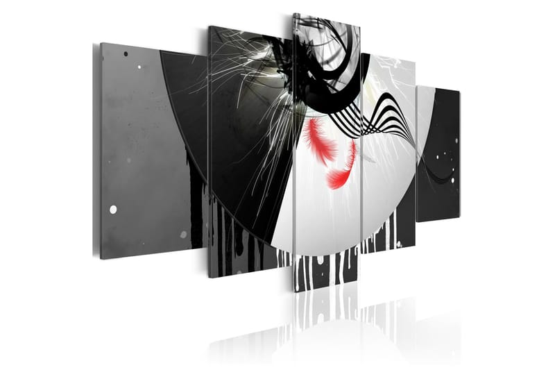 Tavla Metal With Red Accents 200x100, Artgeist sp. z o. o.