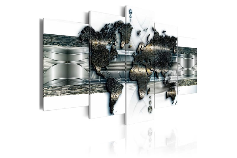 Tavla Metal World Map 200x100, Artgeist sp. z o. o.