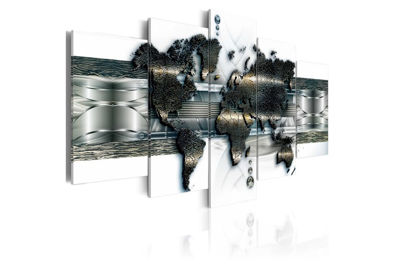 Tavla Metal World Map 200x100 - Artgeist sp. z o. o. - Inredning - Tavlor & konst - Canvastavlor