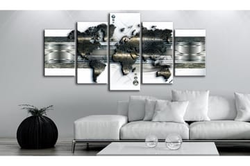 Tavla Metal World Map 200x100 - Artgeist sp. z o. o. - Inredning - Tavlor & konst - Canvastavlor
