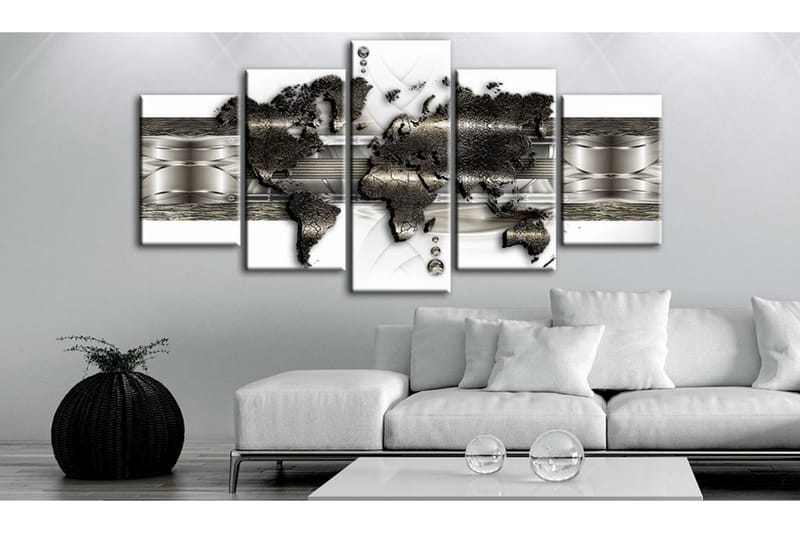 Tavla Metal World Map Ii 200x100 - Artgeist sp. z o. o. - Inredning - Tavlor & konst - Canvastavlor