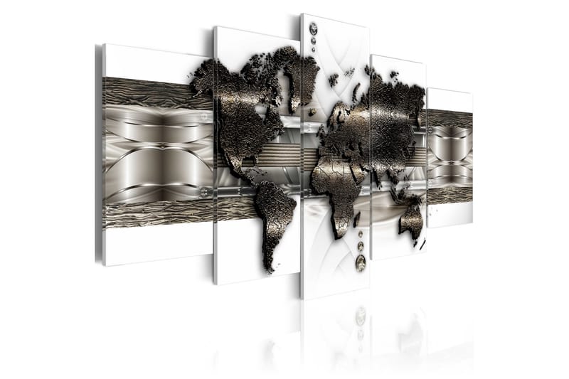 Tavla Metal World Map Ii 200x100 - Artgeist sp. z o. o. - Inredning - Tavlor & konst - Canvastavlor