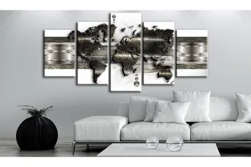 Tavla Metal World Map Ii 200x100 - Artgeist sp. z o. o. - Inredning - Tavlor & konst - Canvastavlor