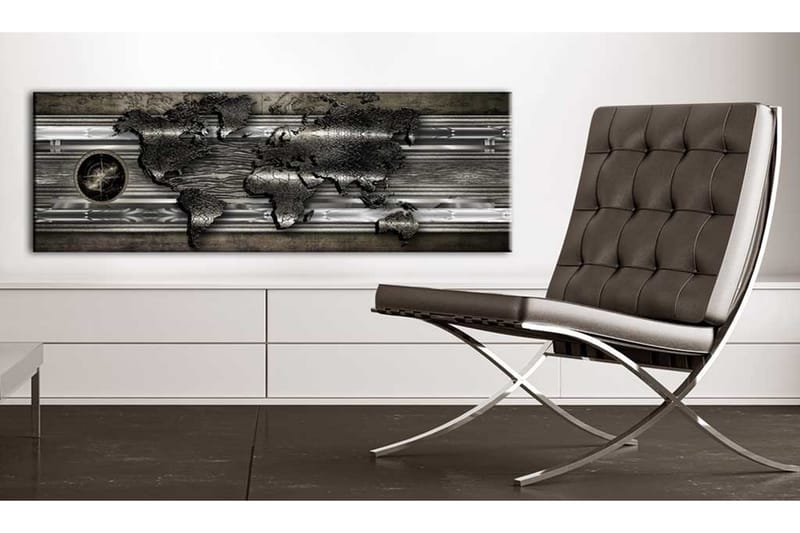 Tavla Metalic Map 135x45 - Artgeist sp. z o. o. - Inredning - Tavlor & konst - Canvastavlor