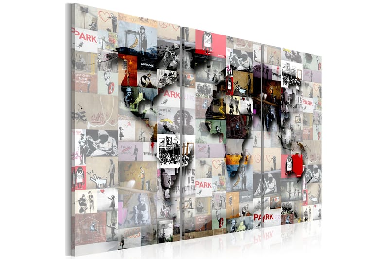 Tavla Modern World's Map 120x80, Artgeist sp. z o. o.