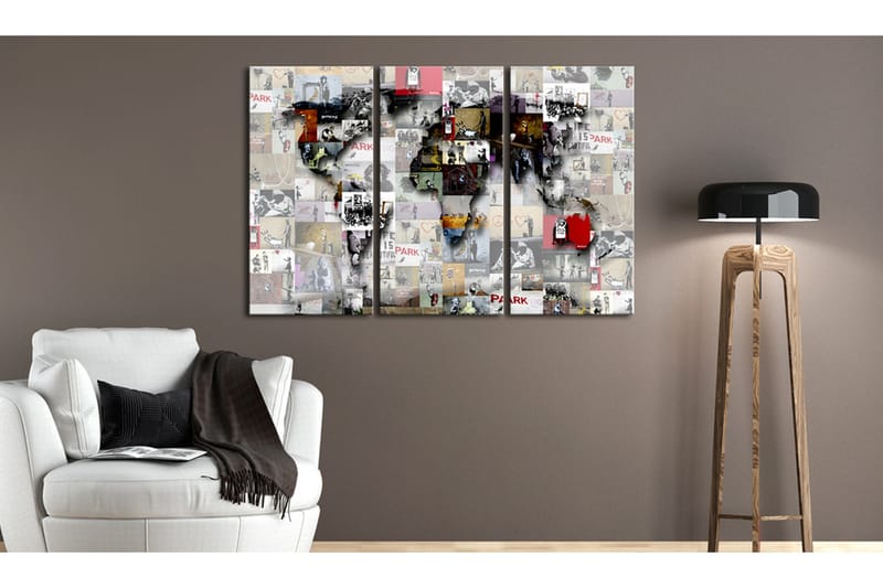 Tavla Modern World's Map 90x60 - Artgeist sp. z o. o. - Inredning - Tavlor & konst - Canvastavlor