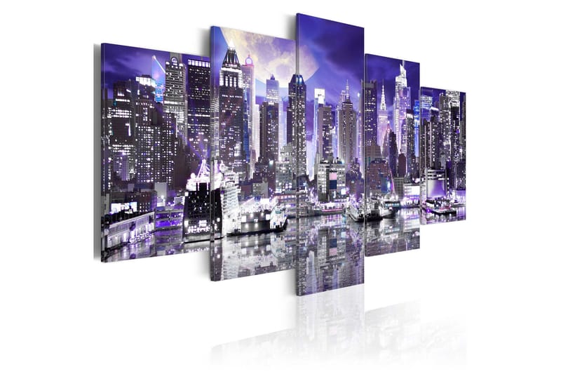 Tavla Moonlit Night In New York City 200x100, Artgeist sp. z o. o.