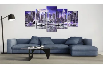 Tavla Moonlit Night In New York City 200x100 - Artgeist sp. z o. o. - Inredning - Tavlor & konst - Canvastavlor