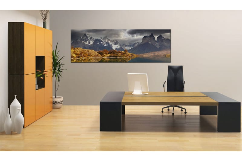 Tavla Mountain Landscape Before A Storm 135x45 cm - Inredning - Tavlor & konst - Canvastavlor