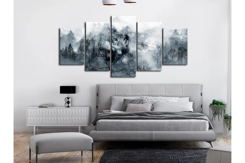 Tavla Mountain Predator 5 Parts Wide 200x100 - Artgeist sp. z o. o. - Inredning - Tavlor & konst - Canvastavlor