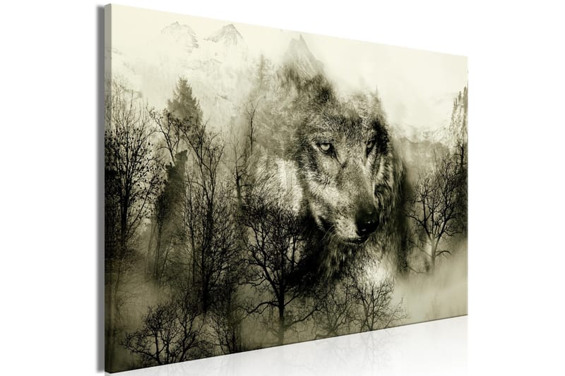Tavla Mountain Predator (1 Part) Wide Beige 120x80 - Artgeist sp. z o. o. - Inredning - Tavlor & konst - Canvastavlor