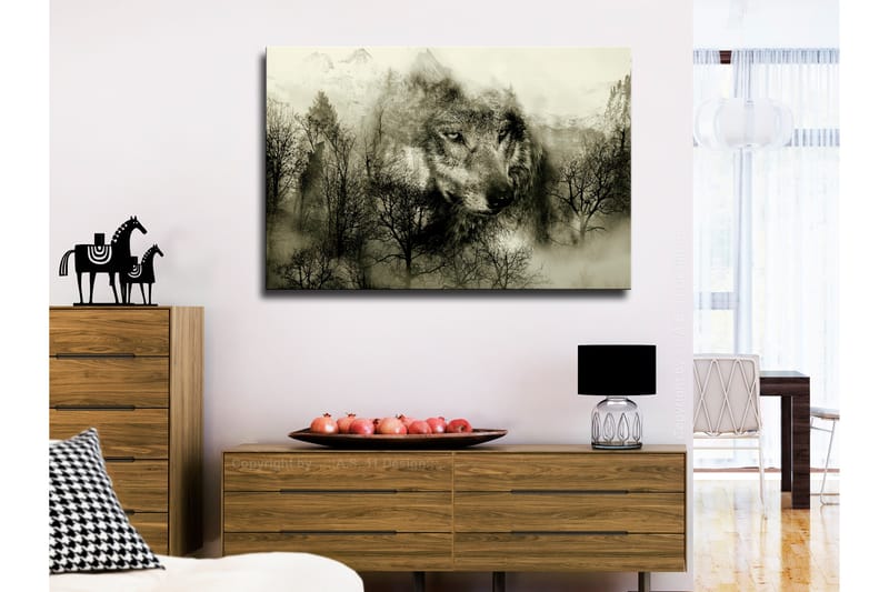Tavla Mountain Predator (1 Part) Wide Beige 120x80 - Artgeist sp. z o. o. - Inredning - Tavlor & konst - Canvastavlor