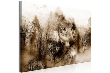 Tavla Mountain Predator (1 Part) Wide Brown 120x80 - Artgeist sp. z o. o. - Inredning - Tavlor & konst - Canvastavlor