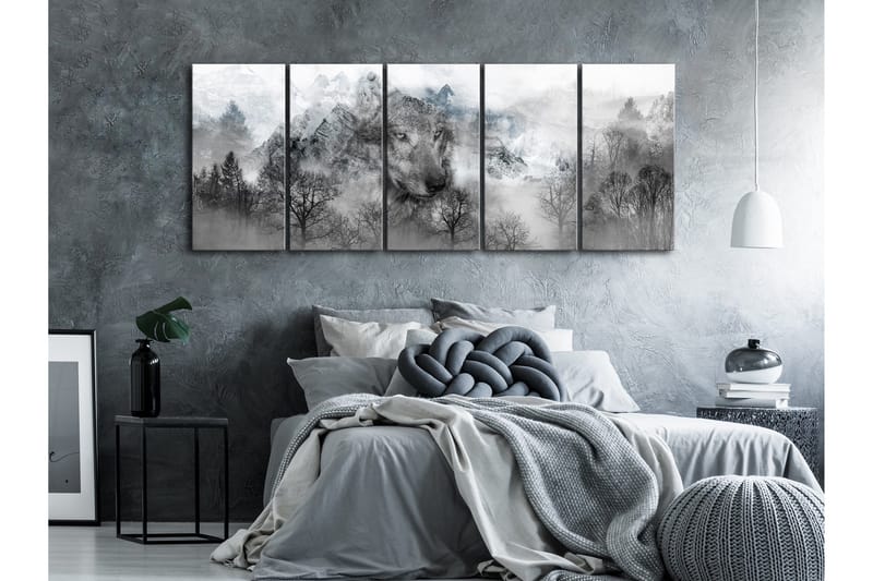 Tavla Mountain Predator 5 Parts Narrow 225x90 - Artgeist sp. z o. o. - Inredning - Tavlor & konst - Canvastavlor
