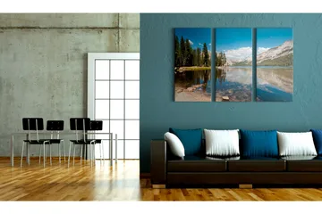 Tavla Mountains Trees And Pure Lake 120x80 - Artgeist sp. z o. o. - Inredning - Tavlor & konst - Canvastavlor