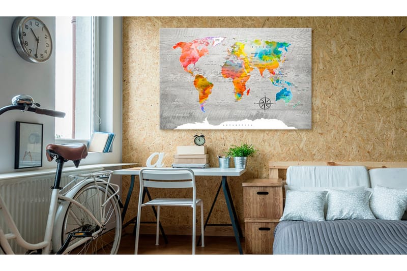 Tavla Multicolored Travels 90x60, Artgeist sp. z o. o.