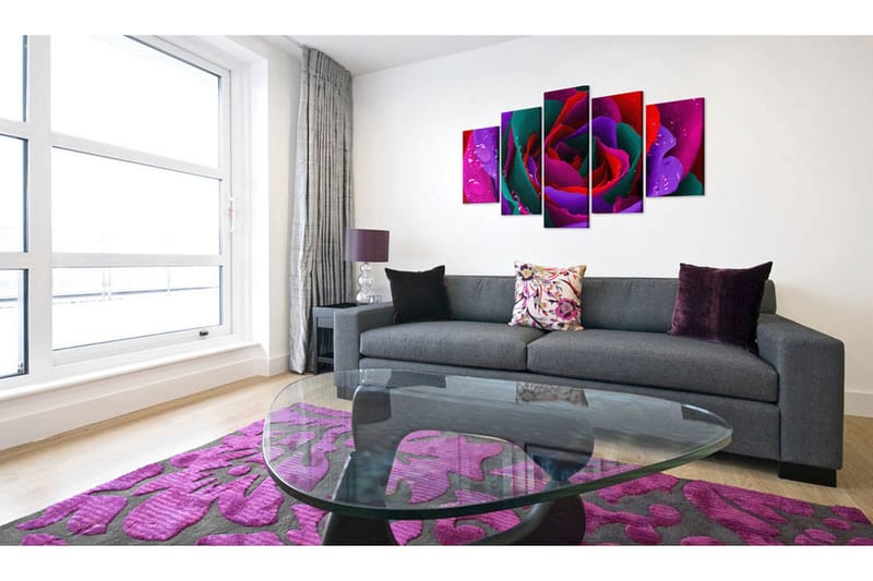 Tavla Multicoloured Rose 200x100 - Artgeist sp. z o. o. - Inredning - Tavlor & konst - Canvastavlor
