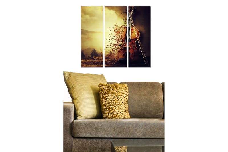 Tavla Music 3-pack Flerfärgad - 20x50 cm - Inredning - Tavlor & konst - Canvastavlor