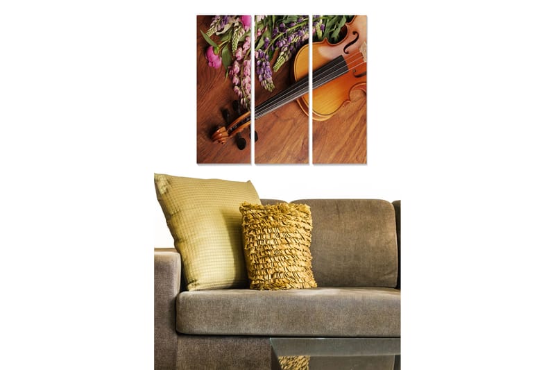 Tavla Music 3-pack Flerfärgad - 20x50 cm - Inredning - Tavlor & konst - Canvastavlor
