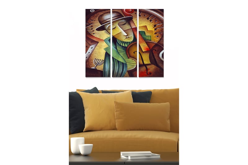 Tavla Music 3-pack Flerfärgad - 20x50 cm - Inredning - Tavlor & konst - Canvastavlor