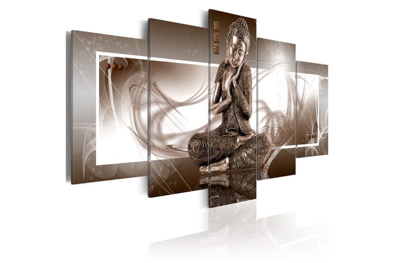 Tavla Musing Buddha 100x50 - Artgeist sp. z o. o. - Canvastavlor