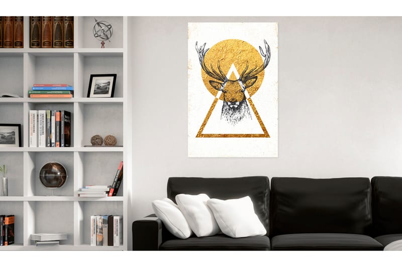 Tavla My Home Golden Deer 40x60 - Artgeist sp. z o. o. - Canvastavlor