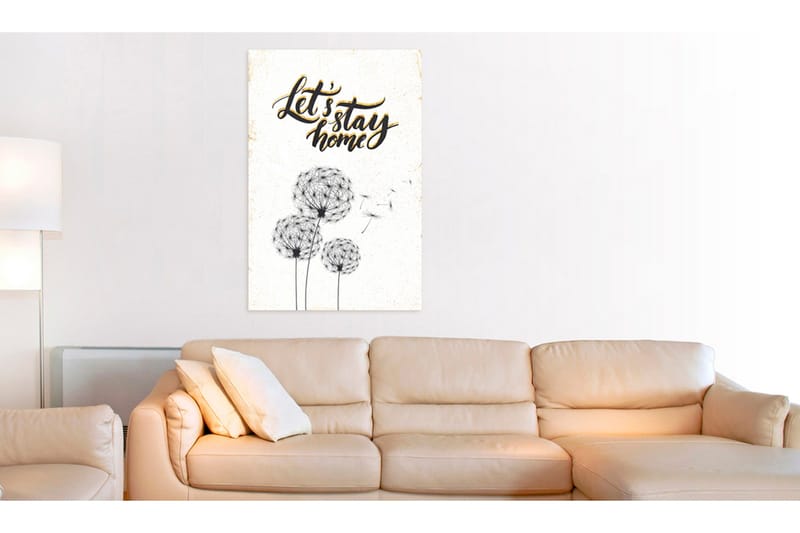 Tavla My Home Let's Stay Home 40x60 - Artgeist sp. z o. o. - Inredning - Tavlor & konst - Canvastavlor