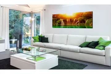 Tavla Nature: Magnificent Waterfall 135x45 - Inredning - Tavlor & konst - Canvastavlor