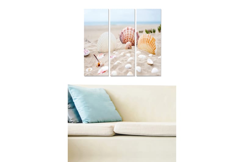 Tavla Nautical 3-pack Flerfärgad - 20x50 cm - Inredning - Tavlor & konst - Canvastavlor