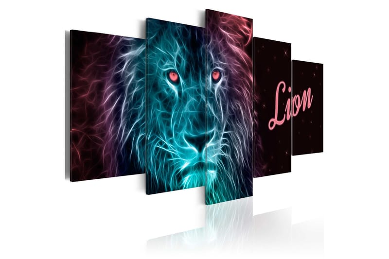 Tavla Neon King 100x50, Artgeist sp. z o. o.