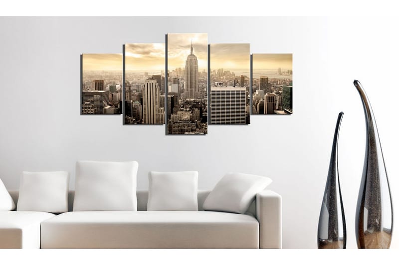 Tavla New York And Sunrise 200x100 - Artgeist sp. z o. o. - Inredning - Tavlor & konst - Canvastavlor