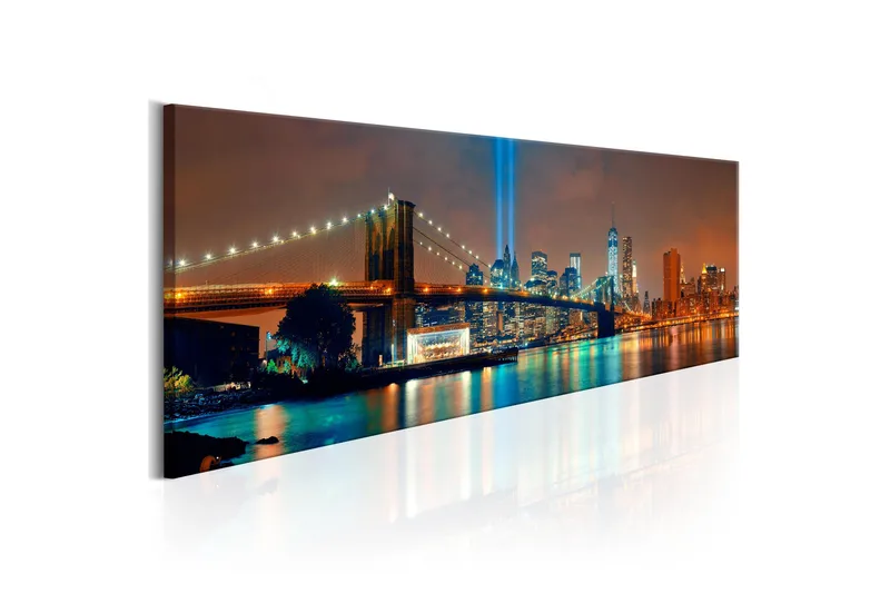 Tavla New York City: Beautiful Night 135x45, Artgeist sp. z o. o.