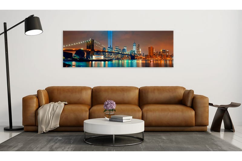 Tavla New York City: Beautiful Night 135x45 - Artgeist sp. z o. o. - Inredning - Tavlor & konst - Canvastavlor