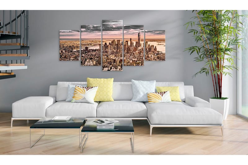 Tavla New York City Morning Sky 200x100 - Artgeist sp. z o. o. - Inredning - Tavlor & konst - Canvastavlor