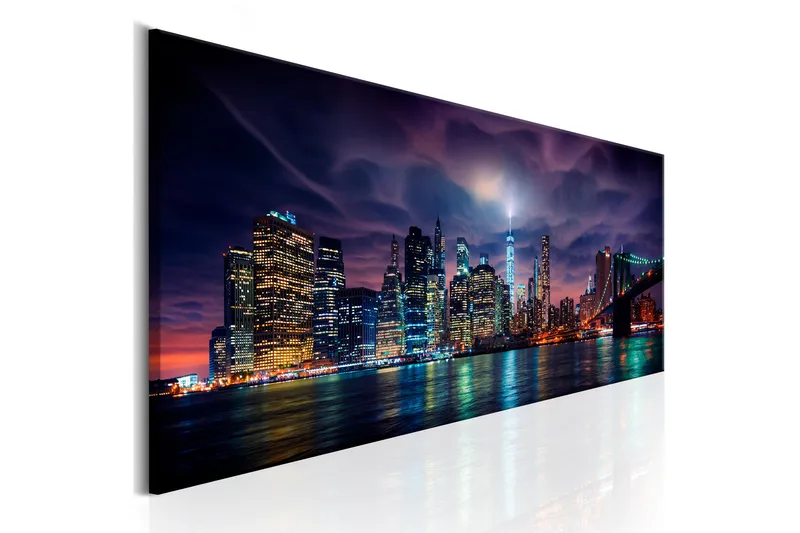 Tavla New York Dark City 150x50 - Artgeist sp. z o. o. - Inredning - Tavlor & konst - Canvastavlor