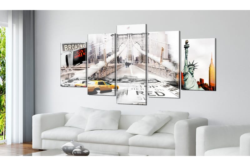 Tavla New York In The Fog 200x100 - Artgeist sp. z o. o. - Inredning - Tavlor & konst - Canvastavlor