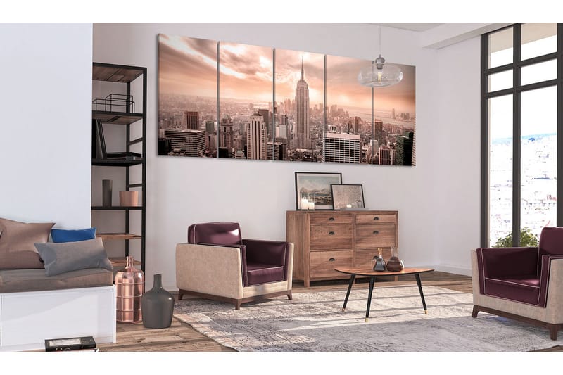 Tavla New York Manhattan 200x80 - Artgeist sp. z o. o. - Inredning - Tavlor & konst - Canvastavlor