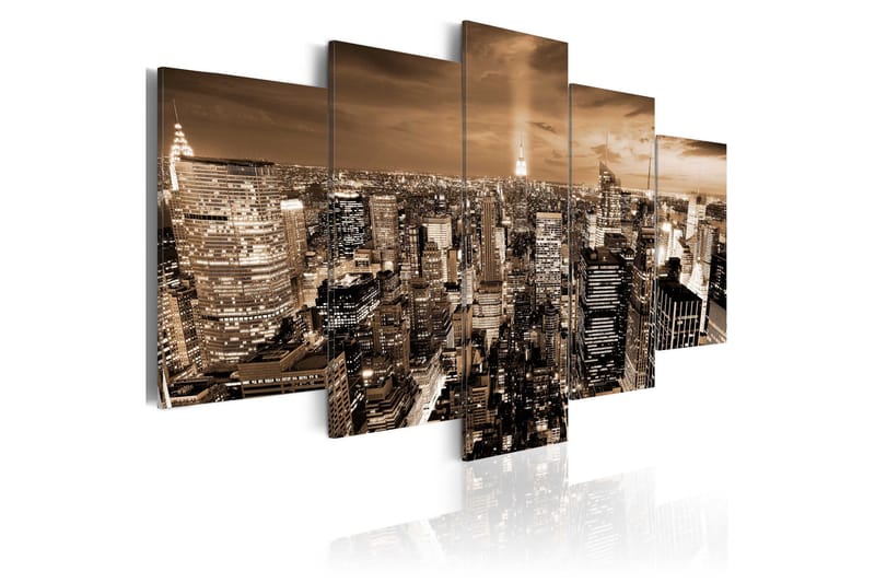 Tavla New York Night Light 100x50, Artgeist sp. z o. o.