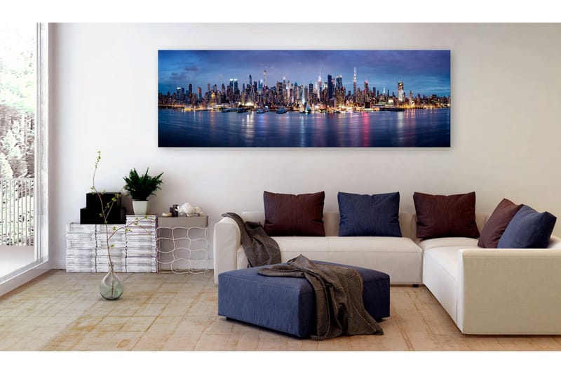 Tavla New York Nights 150x50 - Artgeist sp. z o. o. - Canvastavlor