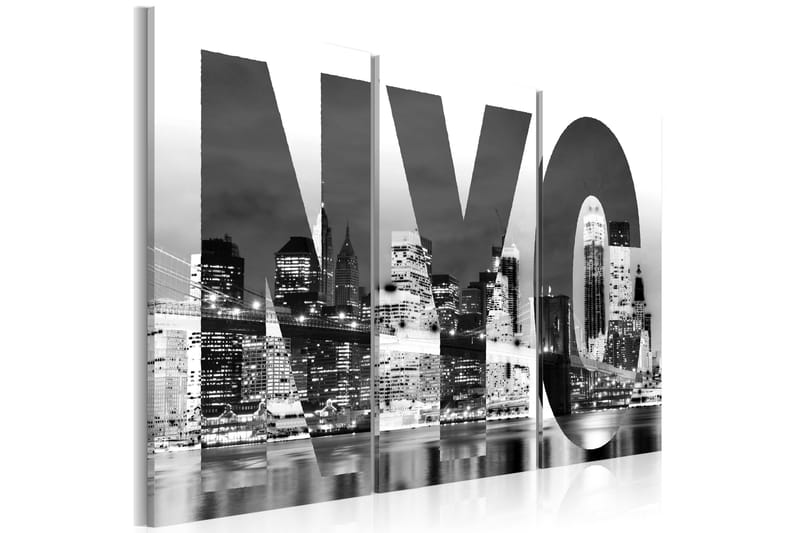 Tavla New York Svart Och Vitt 60x40, Artgeist sp. z o. o.