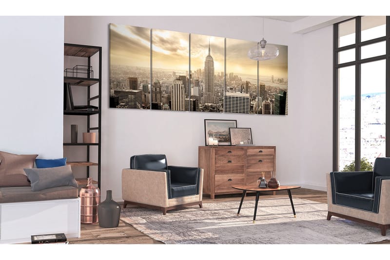 Tavla New York View On Manhattan 225x90 - Artgeist sp. z o. o. - Inredning - Tavlor & konst - Canvastavlor