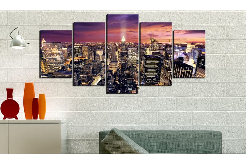 Tavla Night Light 200x100 - Artgeist sp. z o. o. - Inredning - Tavlor & konst - Canvastavlor