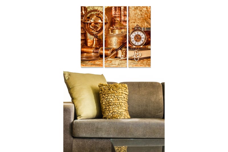 Tavla Nostalgic 3-pack Flerfärgad - 20x50 cm - Inredning - Tavlor & konst - Canvastavlor