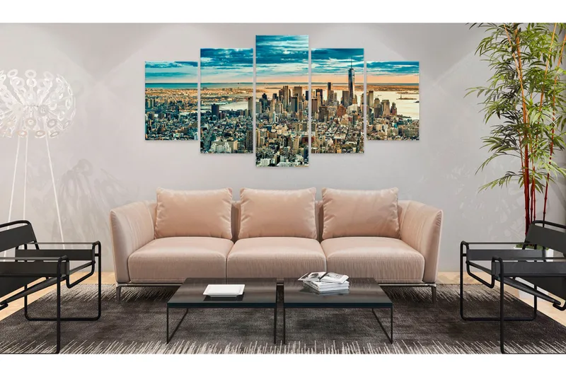 Tavla Ny Dream City 200x100 - Artgeist sp. z o. o. - Inredning - Tavlor & konst - Canvastavlor