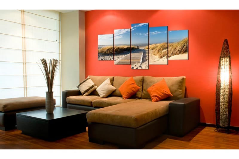 Tavla Obevakat Beach 5 St 200x100 - Artgeist sp. z o. o. - Inredning - Tavlor & konst - Canvastavlor