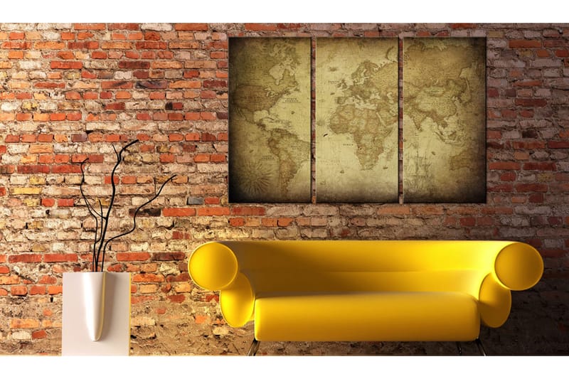 Tavla Old Map Triptych 60x40 - Artgeist sp. z o. o. - Inredning - Tavlor & konst - Canvastavlor