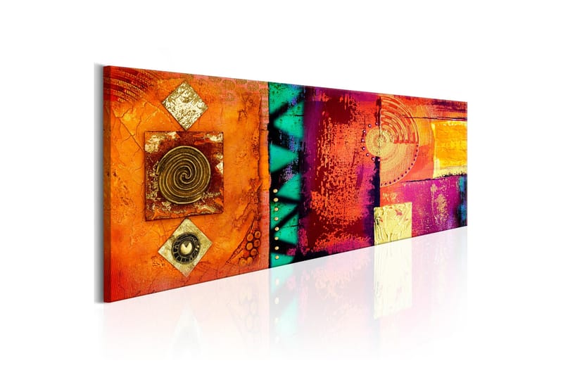 Tavla Orange Abstraction 120x40, Artgeist sp. z o. o.