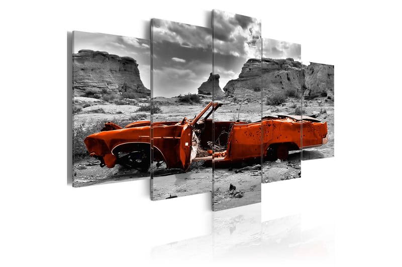 Tavla Orange Car 100x50, Artgeist sp. z o. o.