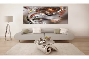 Tavla Orange Chaos 225x90 - Artgeist sp. z o. o. - Inredning - Tavlor & konst - Canvastavlor